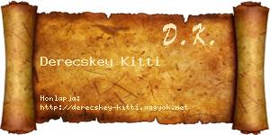 Derecskey Kitti névjegykártya